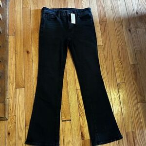 NWT American Eagle Black Hi Rise Skinny Kick Womens Jeans Size 2 Short